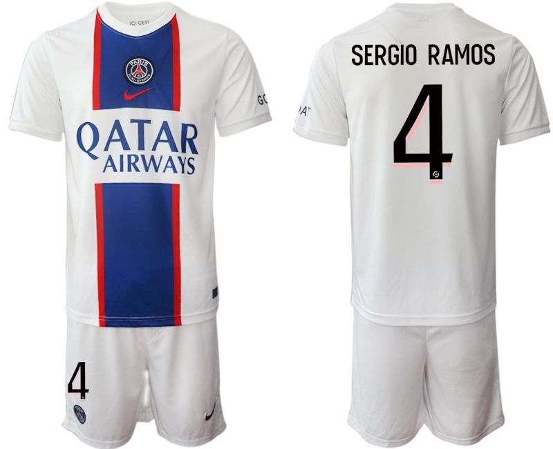 Men 2022-2023 Club Paris St German away white #4 Soccer Jerseys